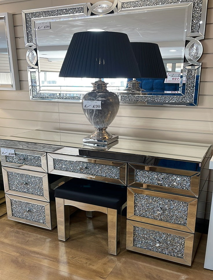 Mirrored Rhinestone Dressing Table