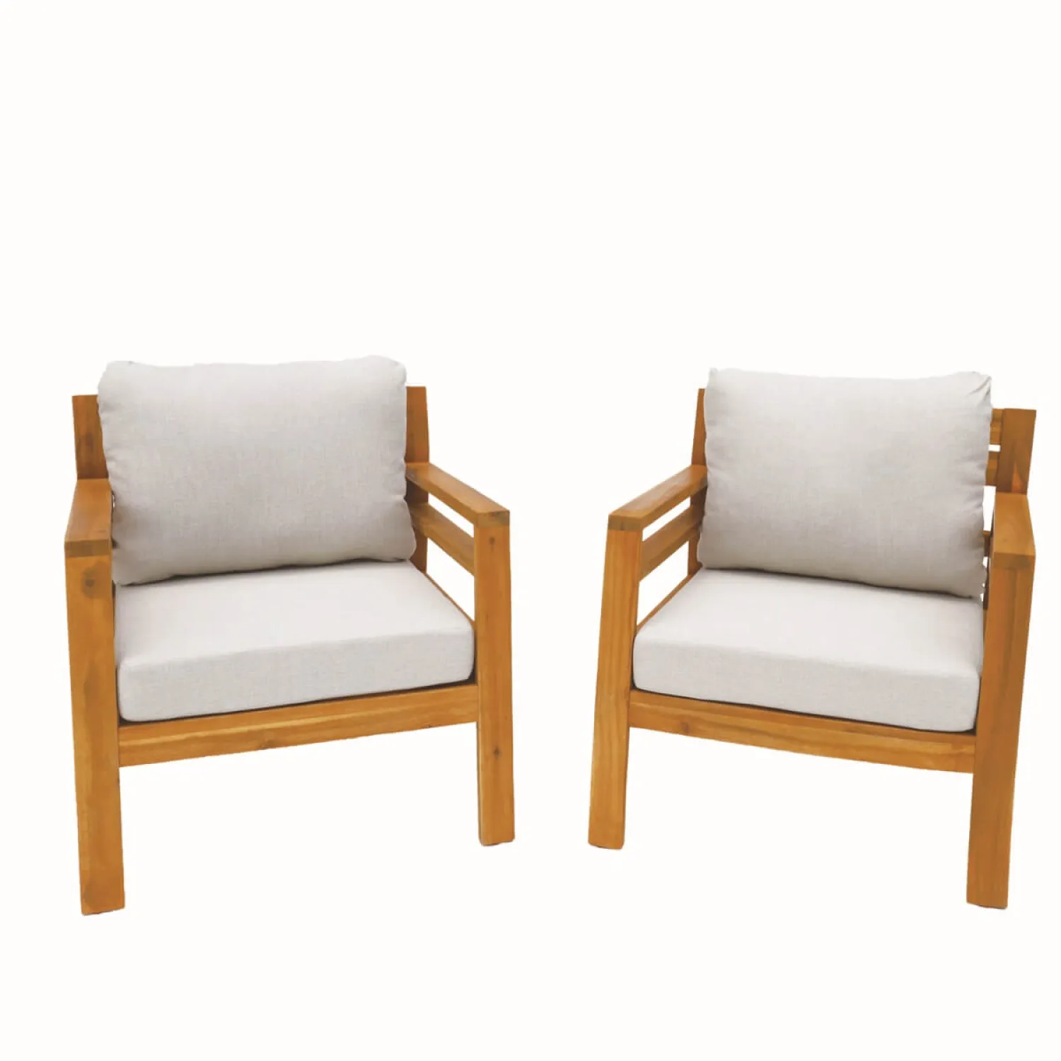 Solid Acacia Wood 2-Seater Garden Lounge Set with Teak Finish - Image 9