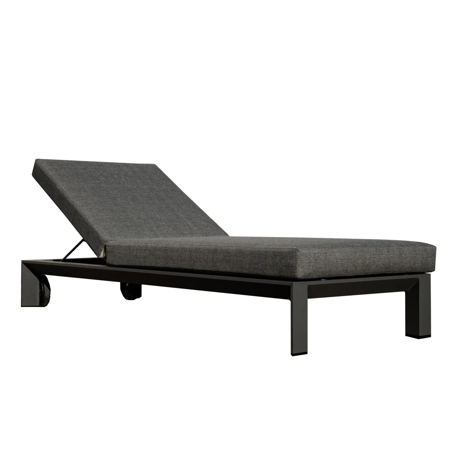 Arve Aluminium Sun Lounger with 13cm Cushion and Wheels - Image 6