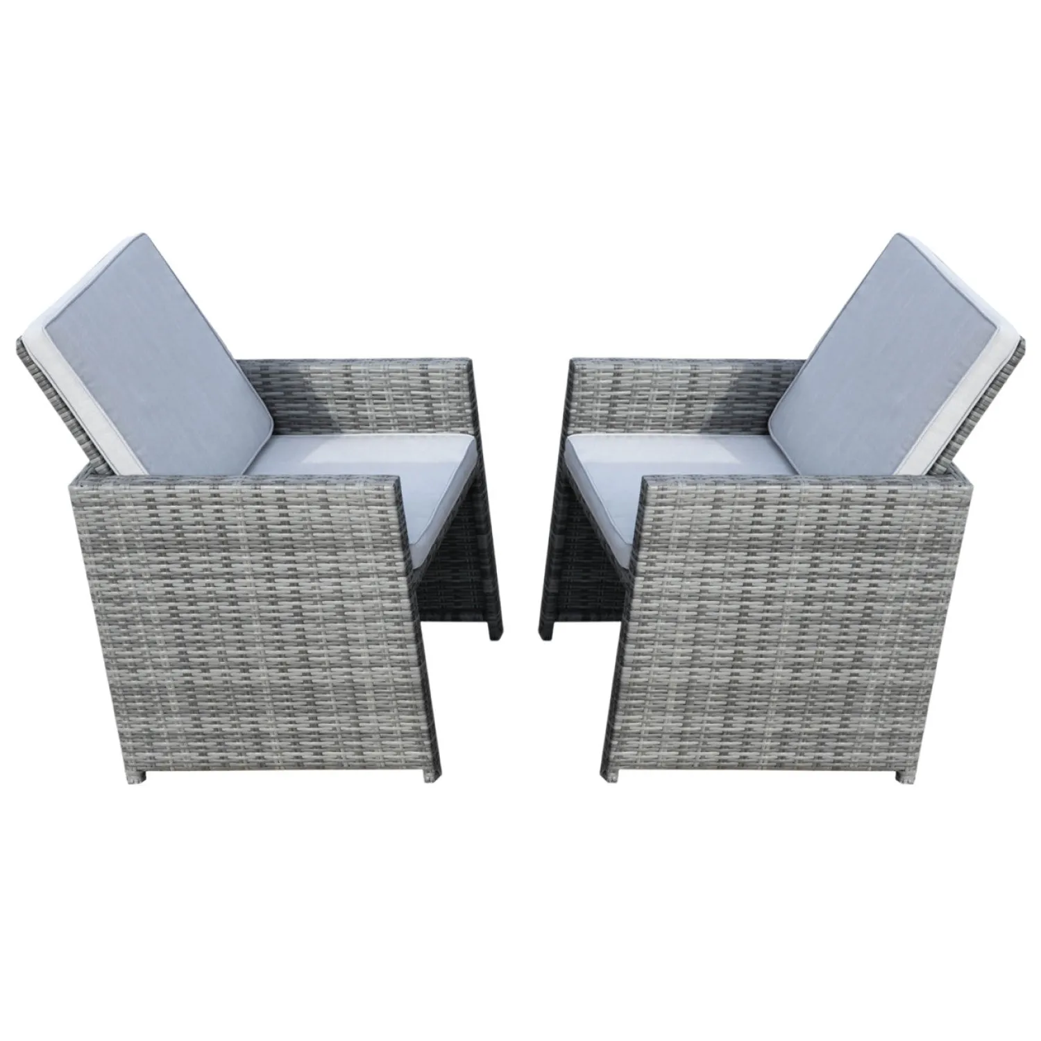 Carmel Set of 2 Rattan Garden Armchairs with Flip-Up Backs
