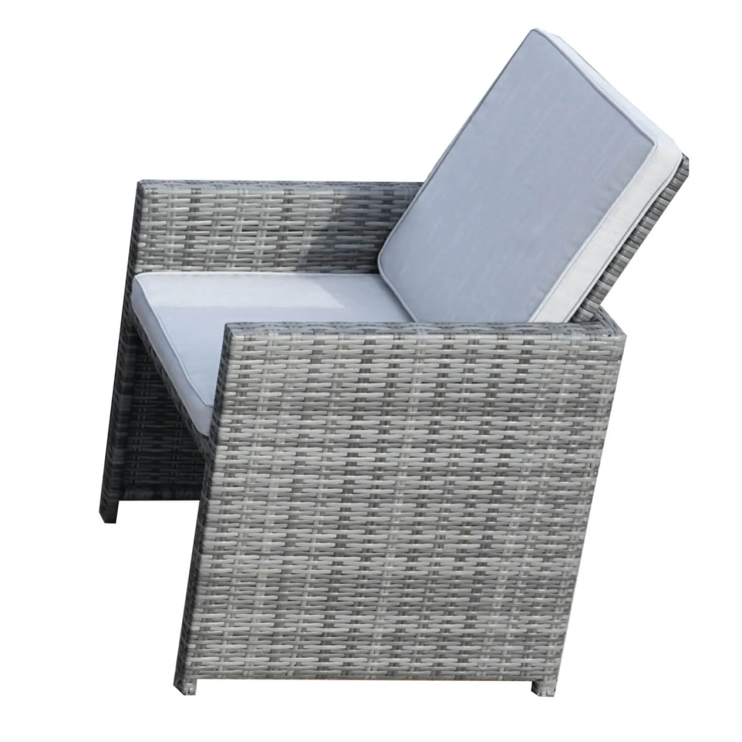 Carmel Set of 2 Rattan Garden Armchairs with Flip-Up Backs - Image 3