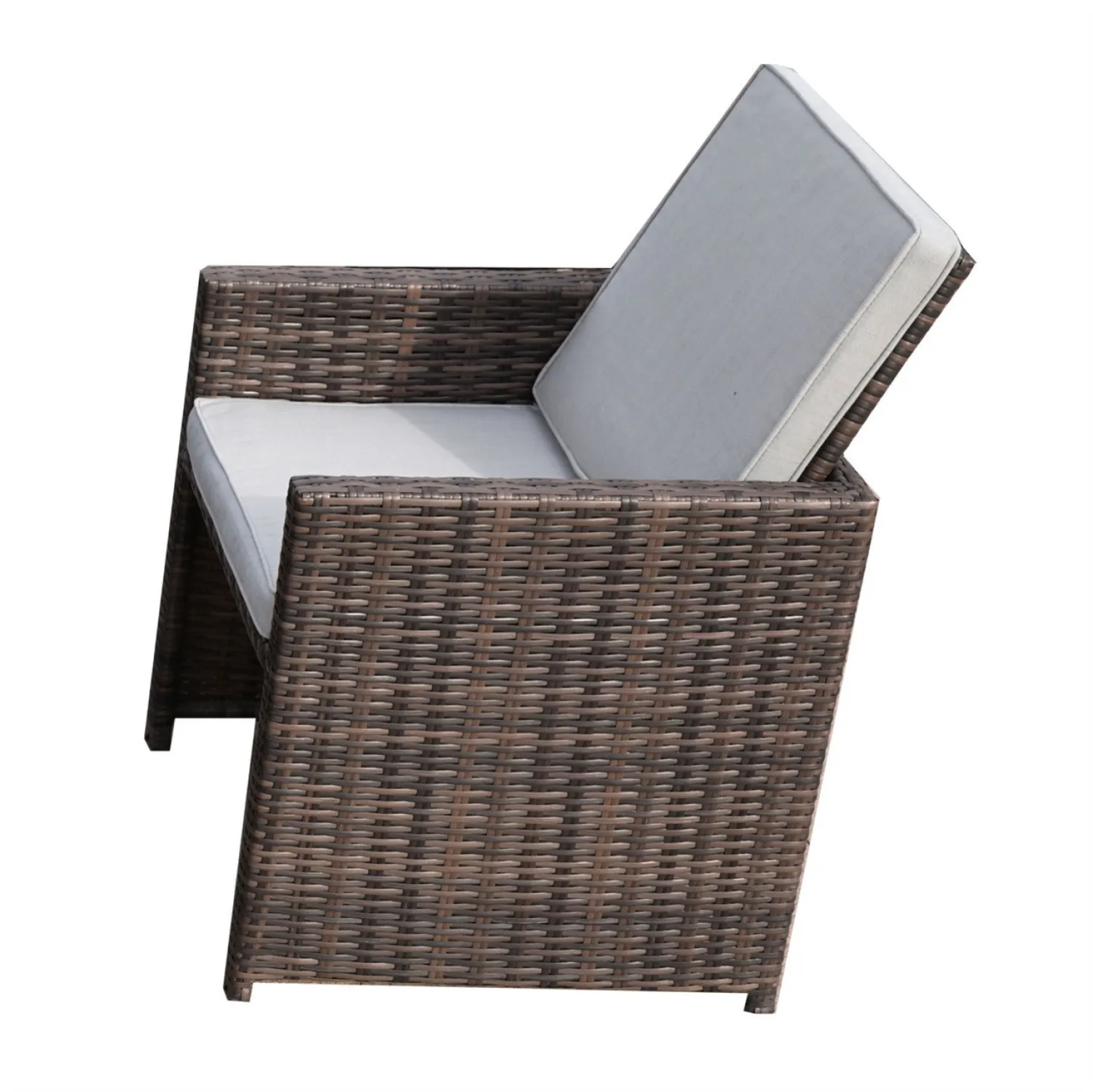 Carmel Set of 2 Rattan Garden Armchairs with Flip-Up Backs - Image 9