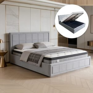 NEW LUXURY PLUSH VELVET ART DECO OTTOMAN STORAGE